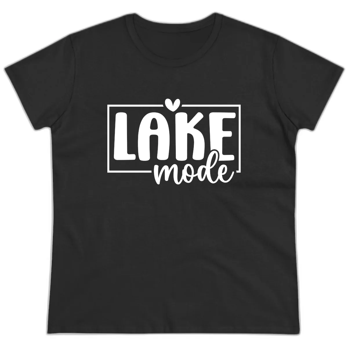 Lake Mode Lifestyle Apparel Ladies Tee in Black