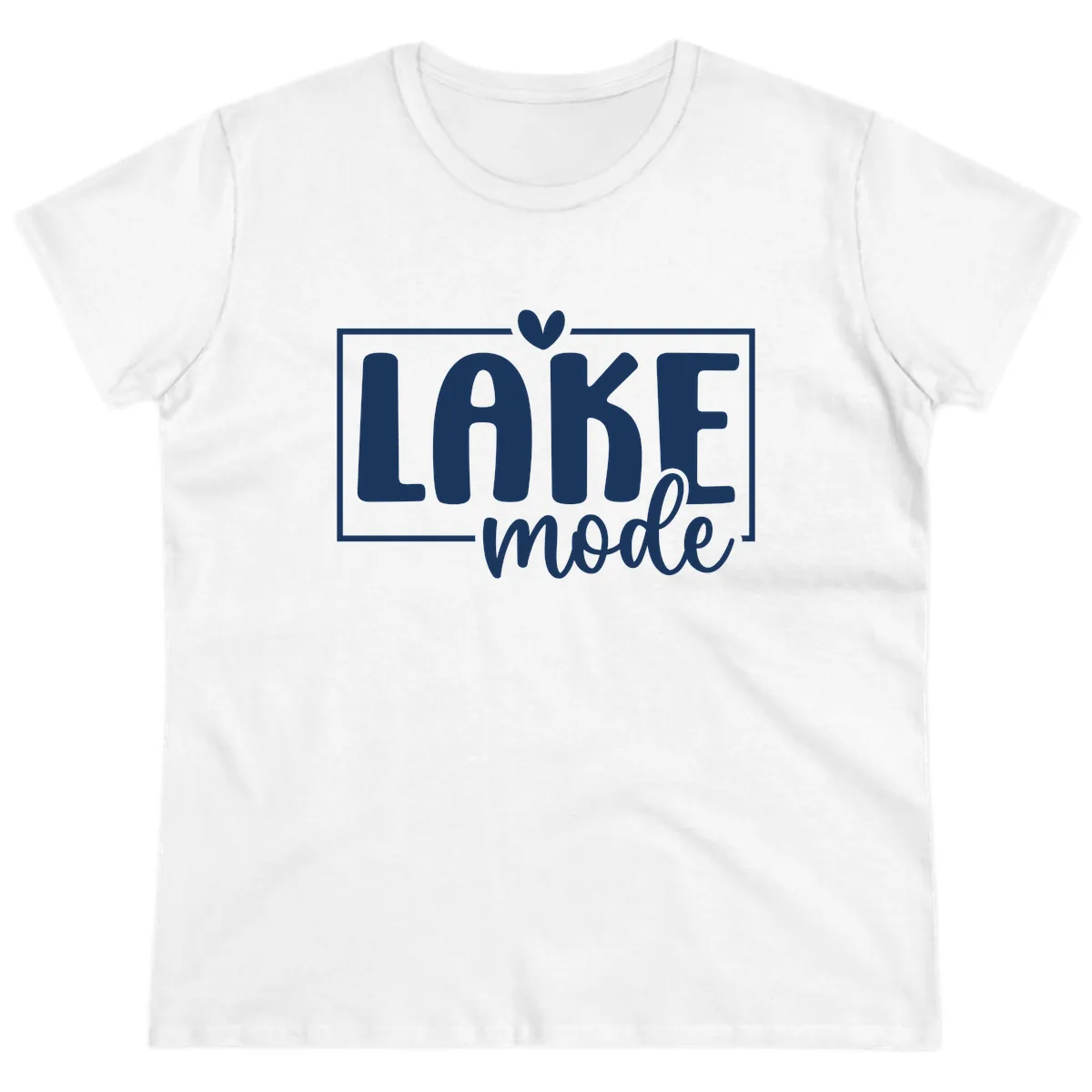 Lake Mode Lifestyle Apparel Ladies Tee in White