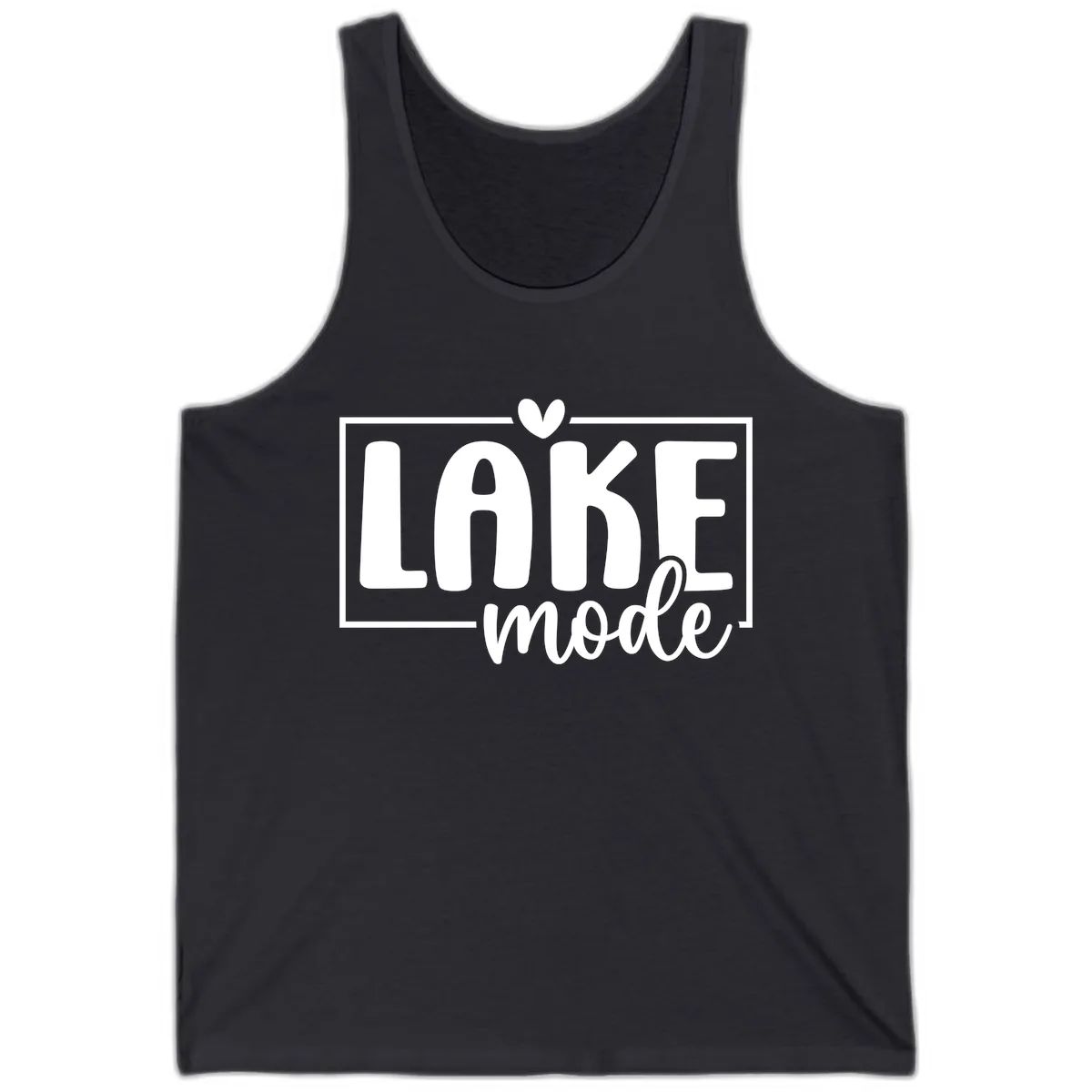 Lake Mode Lifestyle Apparel Tank in Dark Grey