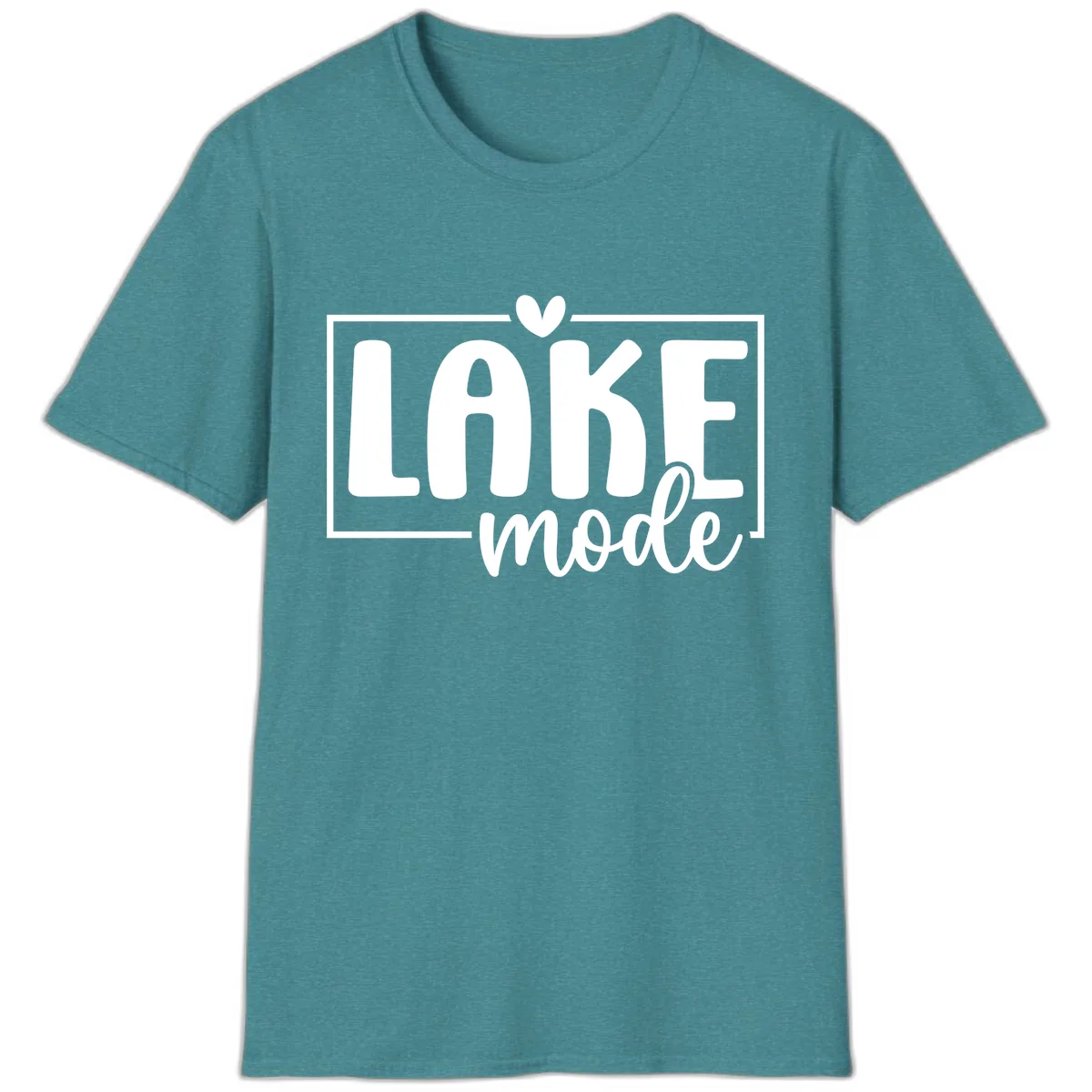 Lake Mode Lifestyle Apparel T-Shirt in Heather Galapagos Blue