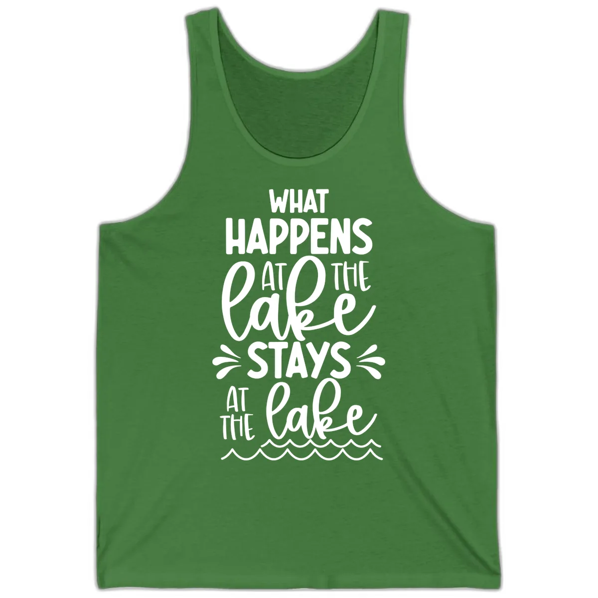 What Happens At The Lake Stays At The Lake Tank in Leaf