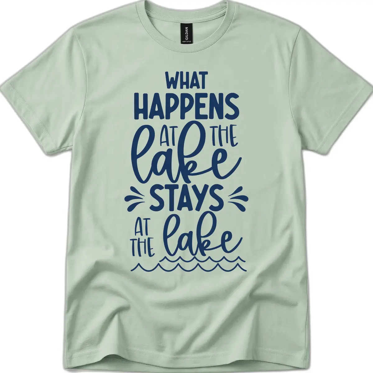 What Happens At The Lake Stays At The Lake T-Shirt in Sage