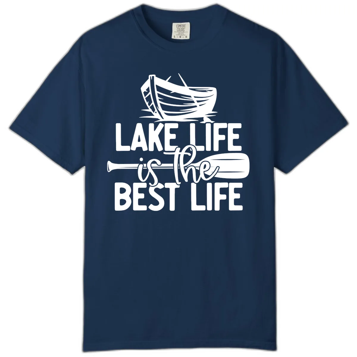 Lake Life Is The Best Life Design Comfort Color in Navy