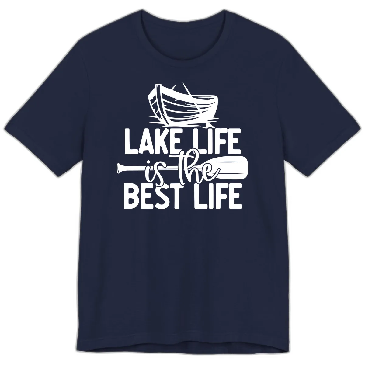 Lake Life Is The Best Life Design Premium T-Shirt in Navy