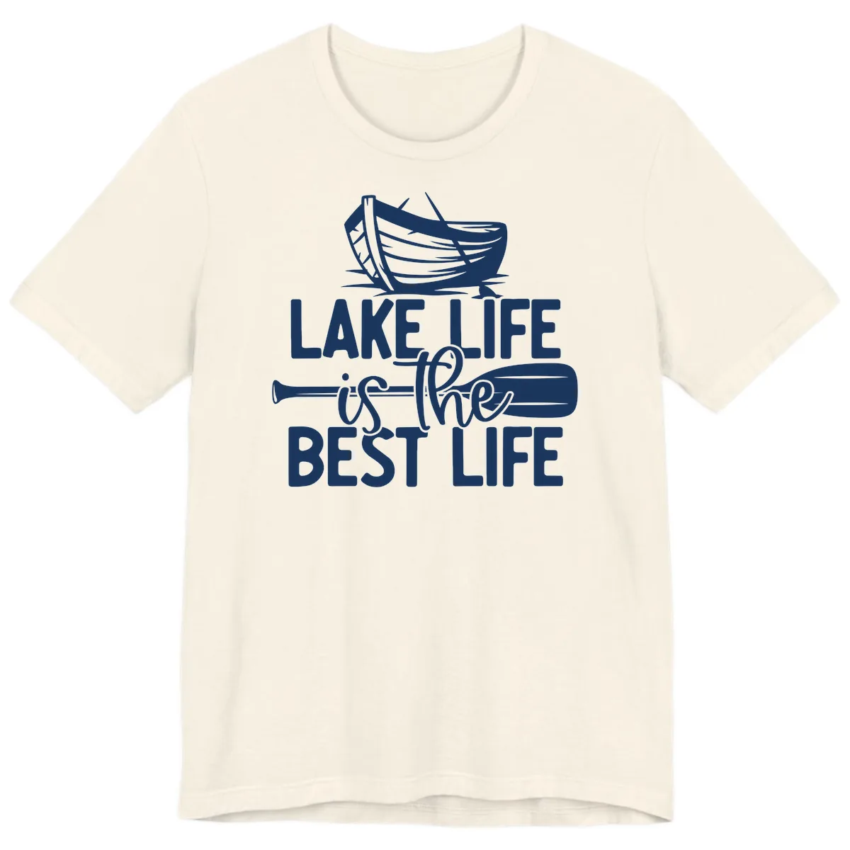 Lake Life Is The Best Life Design Premium T-Shirt in Natural