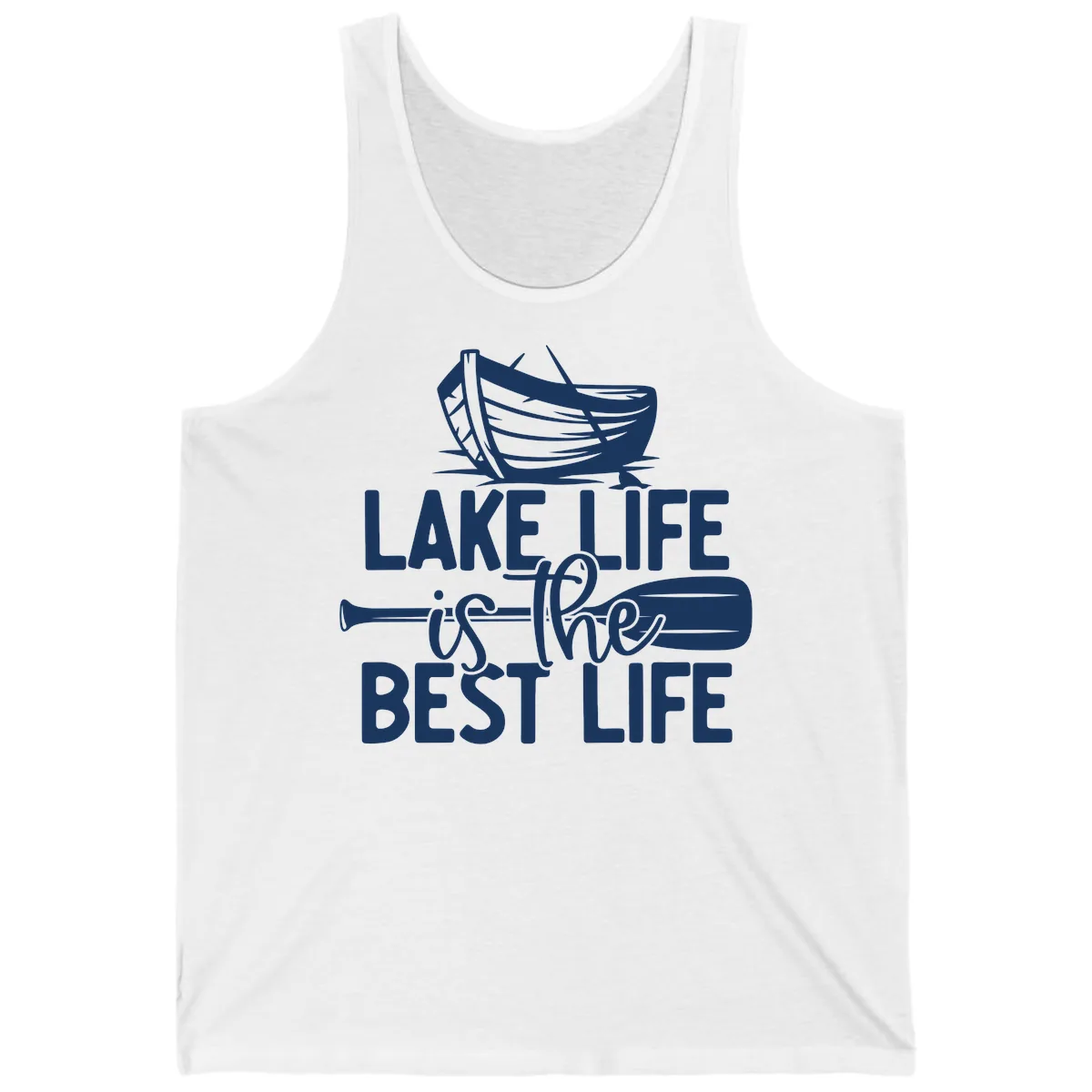 Lake Life Is The Best Life Design Tank in White