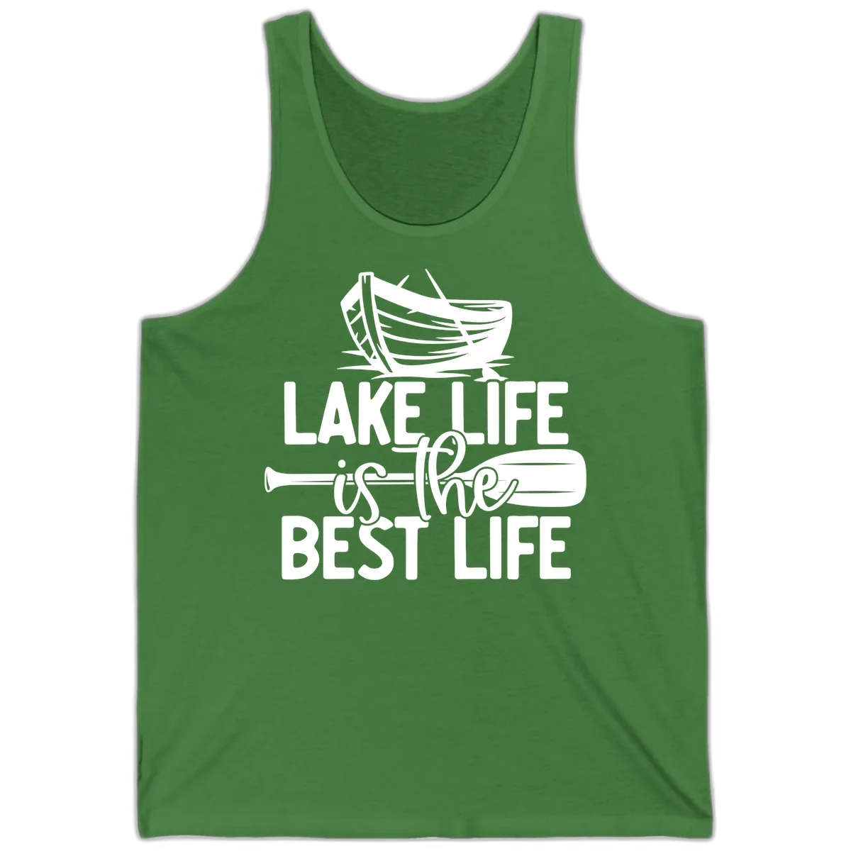 Lake Life Is The Best Life Design Tank in Leaf