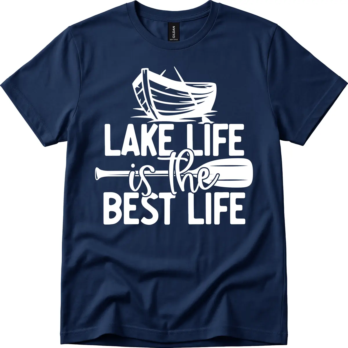 Lake Life Is The Best Life Design T-Shirt in Navy