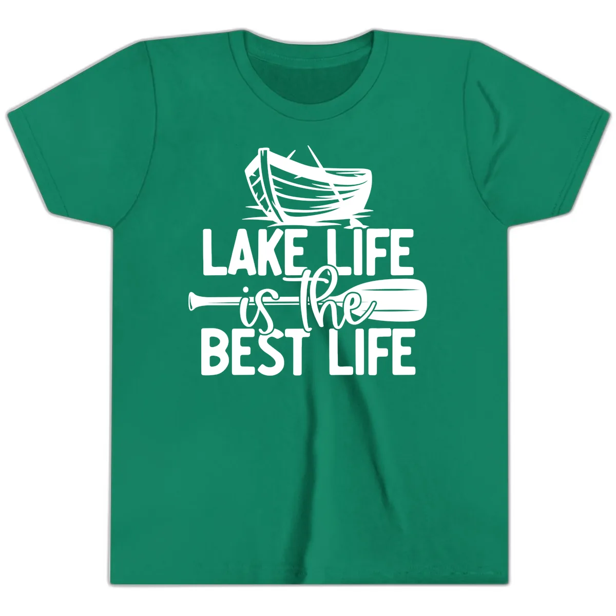 Lake Life Is The Best Life Design Youth T-Shirt in Kelly