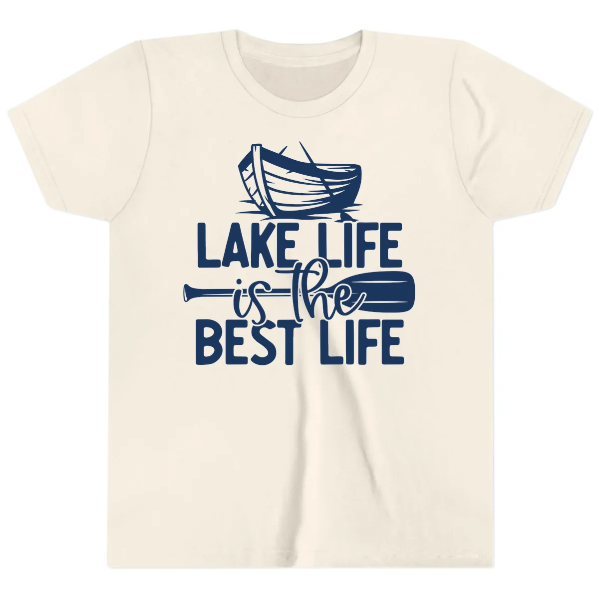 Lake Life Is The Best Life Design Youth T-Shirt in Natural