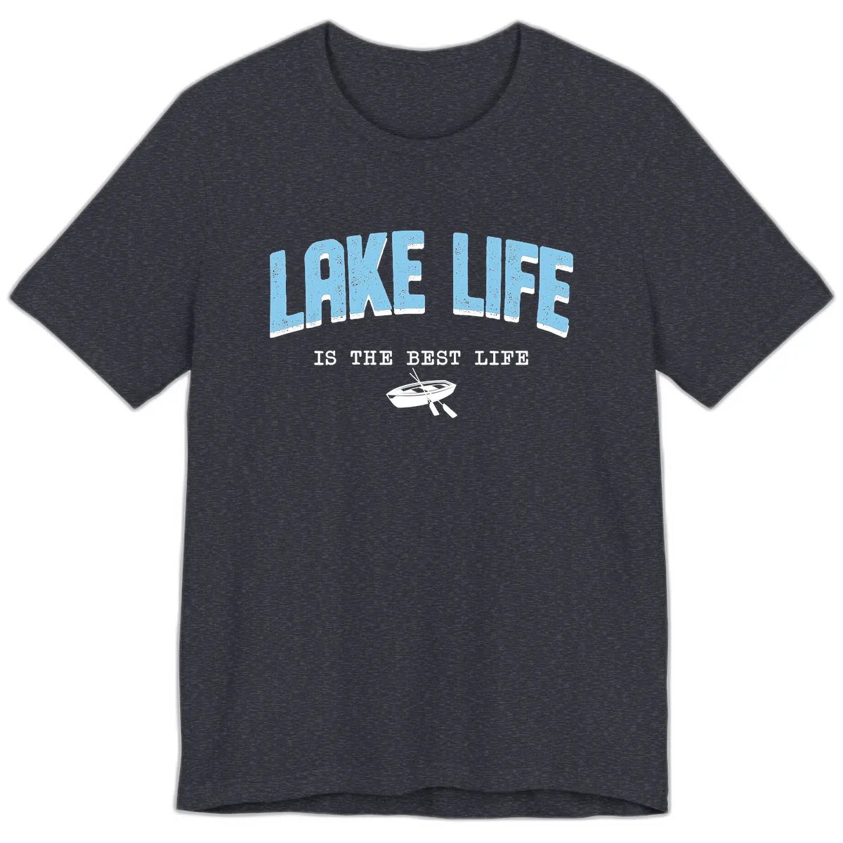 Lake Life Is The Best Life Design Premium T-Shirt in Heather Navy