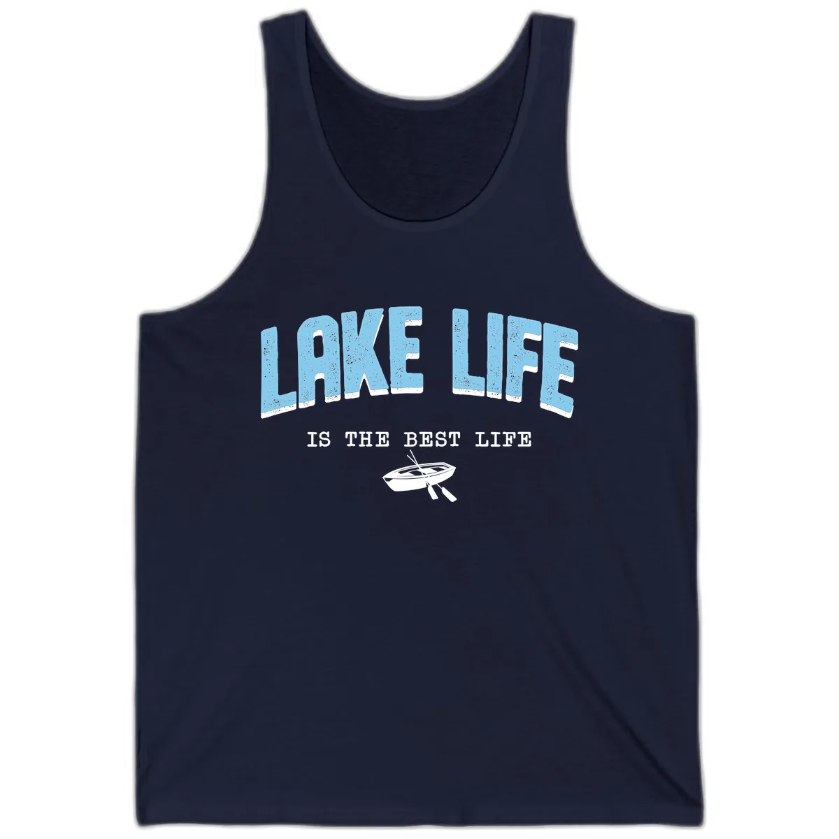 Lake Life Is The Best Life Design Tank in Navy