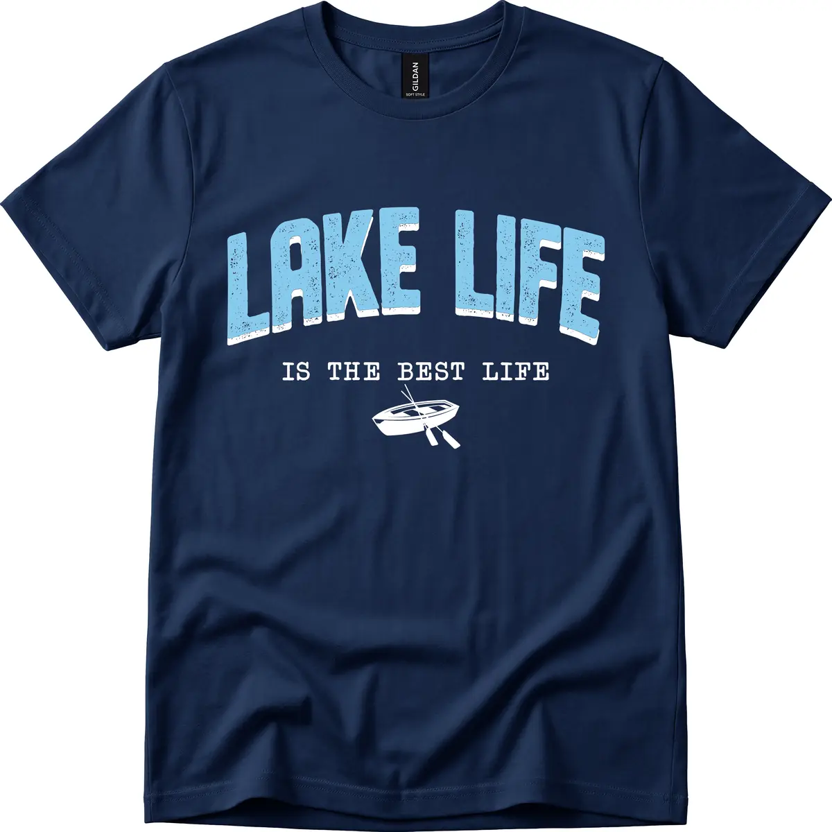 Lake Life Is The Best Life Design T-Shirt in Navy