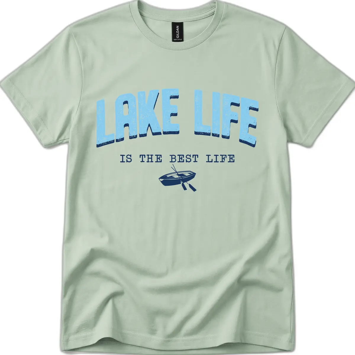Lake Life Is The Best Life Design T-Shirt in Sage