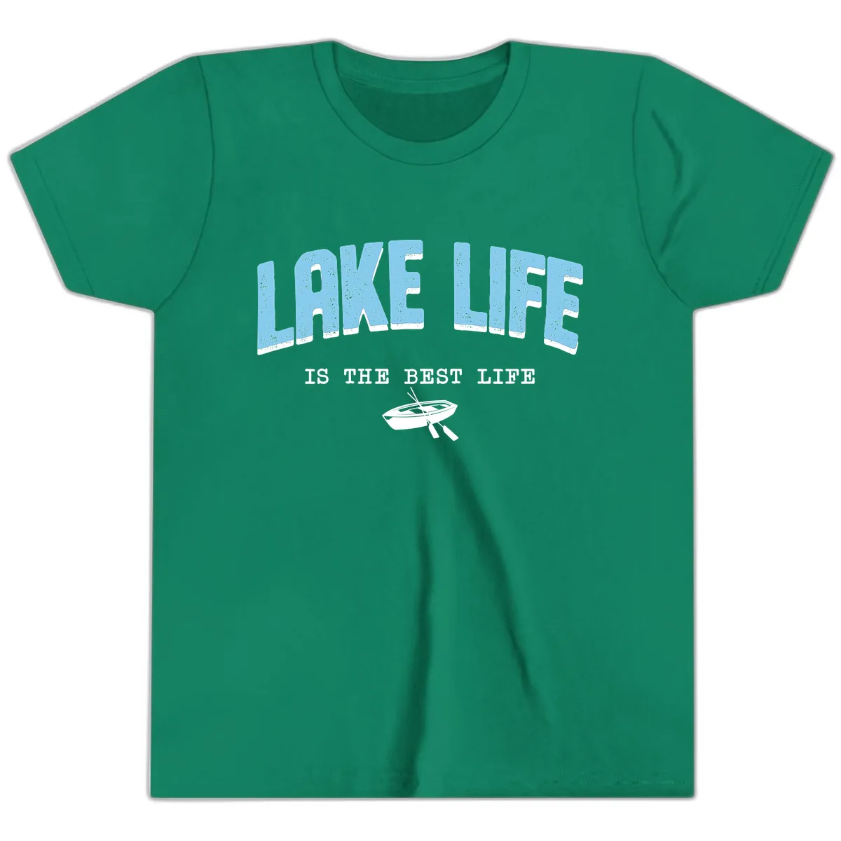Lake Life Is The Best Life Design Youth T-Shirt in Kelly