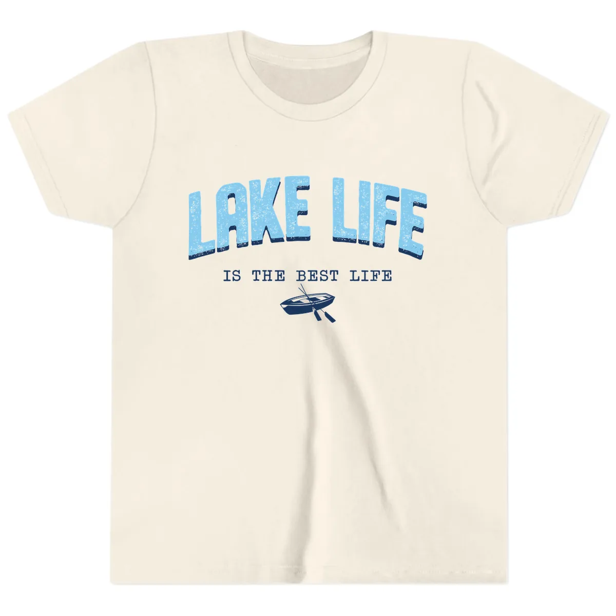 Lake Life Is The Best Life Design Youth T-Shirt in Natural
