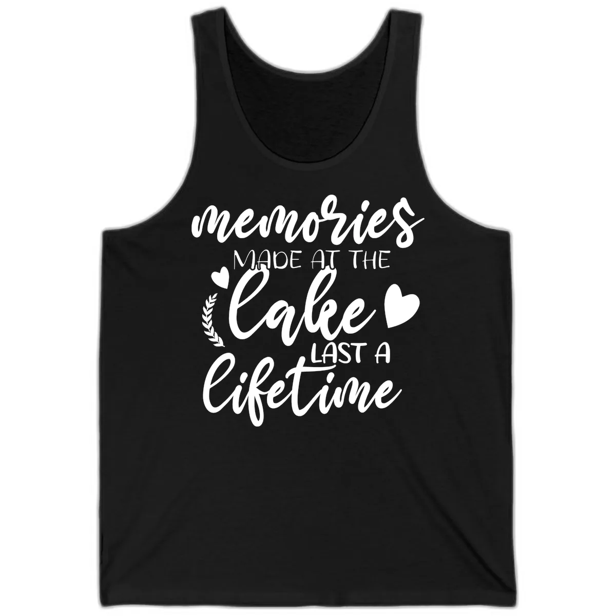 Memories Made At The Lake Last A Lifetime Tank in Black