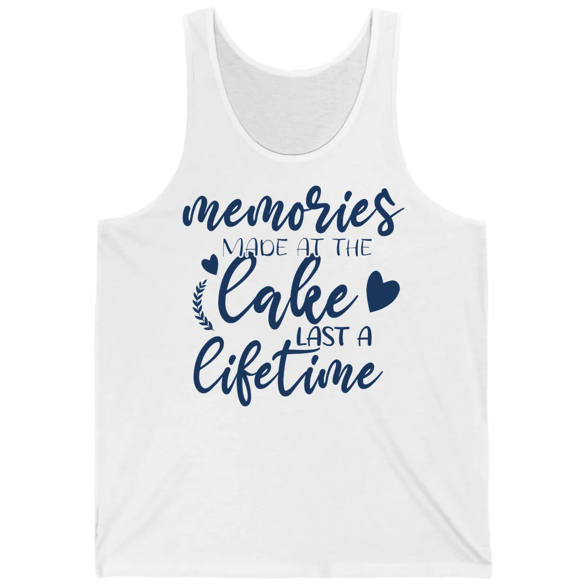 Memories Made At The Lake Last A Lifetime Tank in White