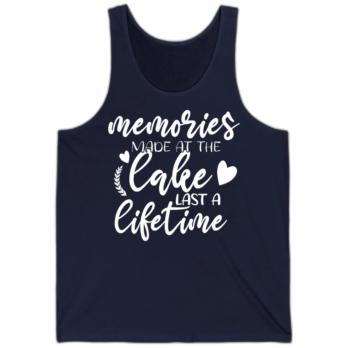 Memories Made At The Lake Last A Lifetime Tank in Navy