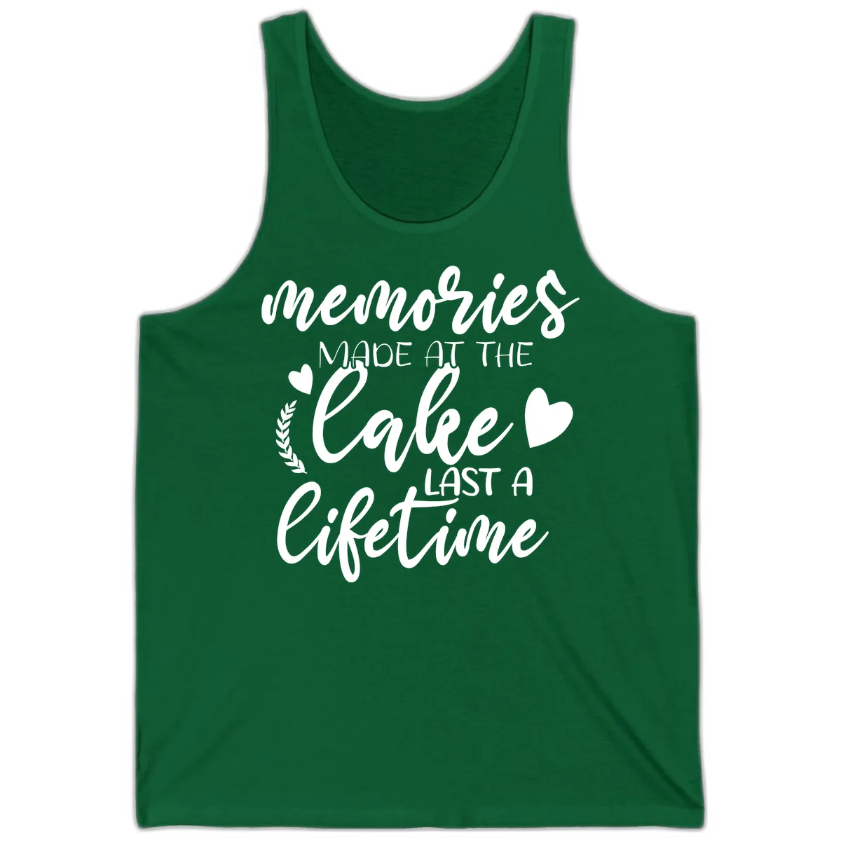 Memories Made At The Lake Last A Lifetime Tank in Kelly