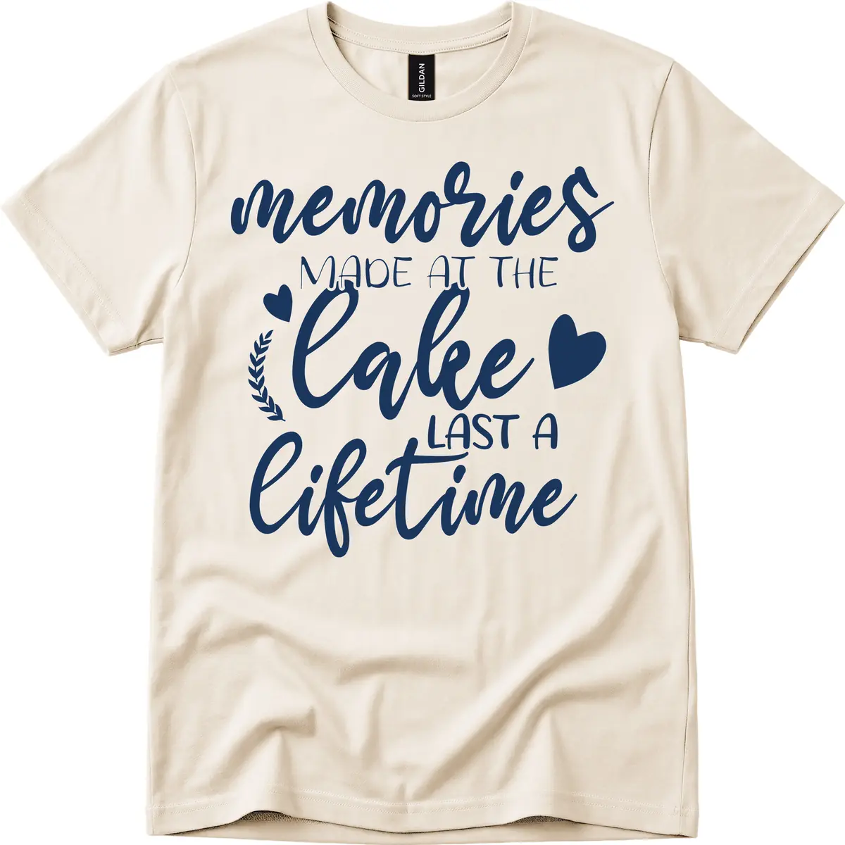 Memories Made At The Lake Last A Lifetime T-Shirt in Natural