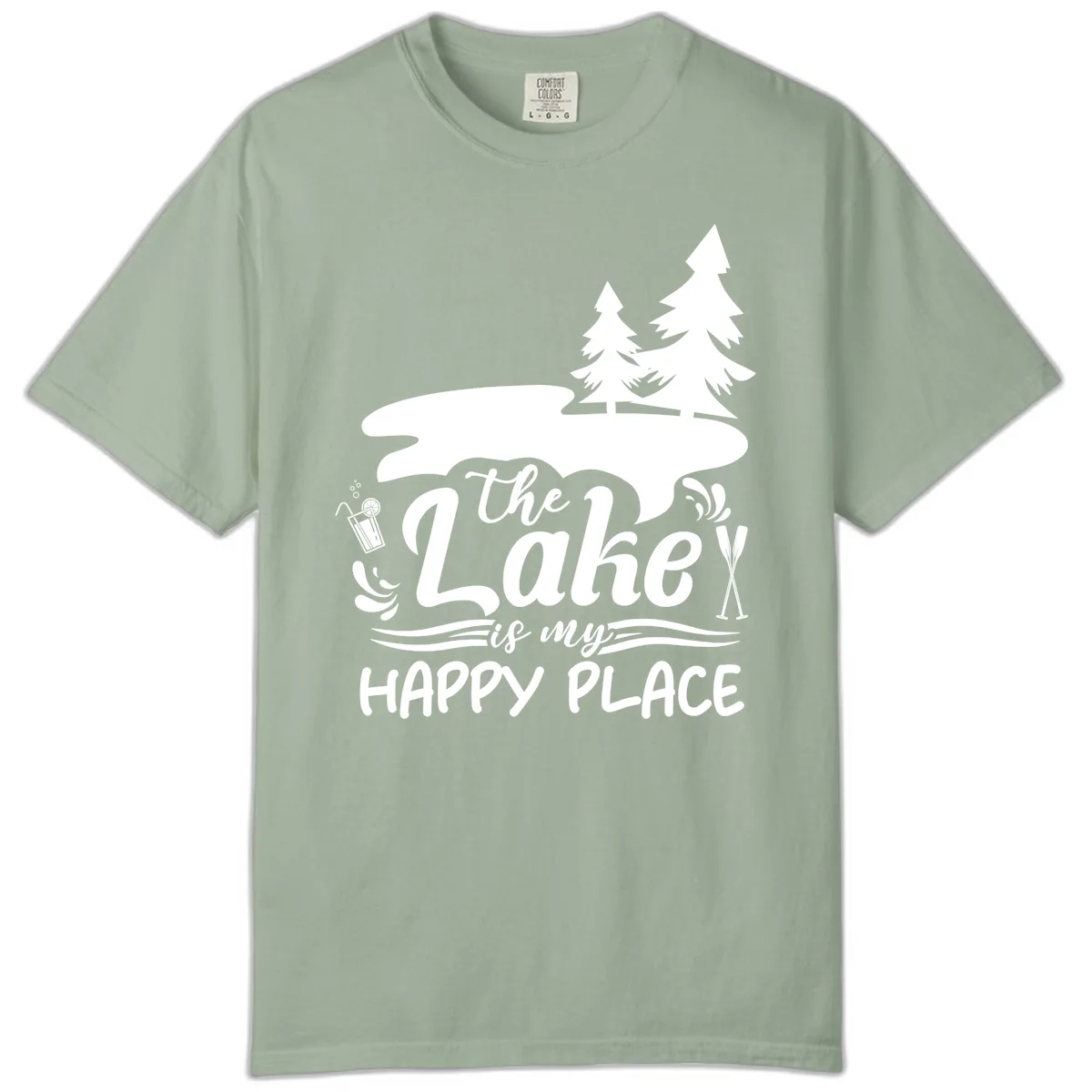 The Lake Is My Happy Place Comfort Color in Bay