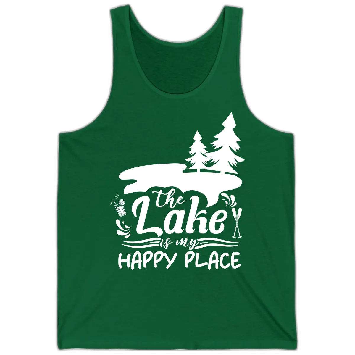 The Lake Is My Happy Place Tank in Kelly