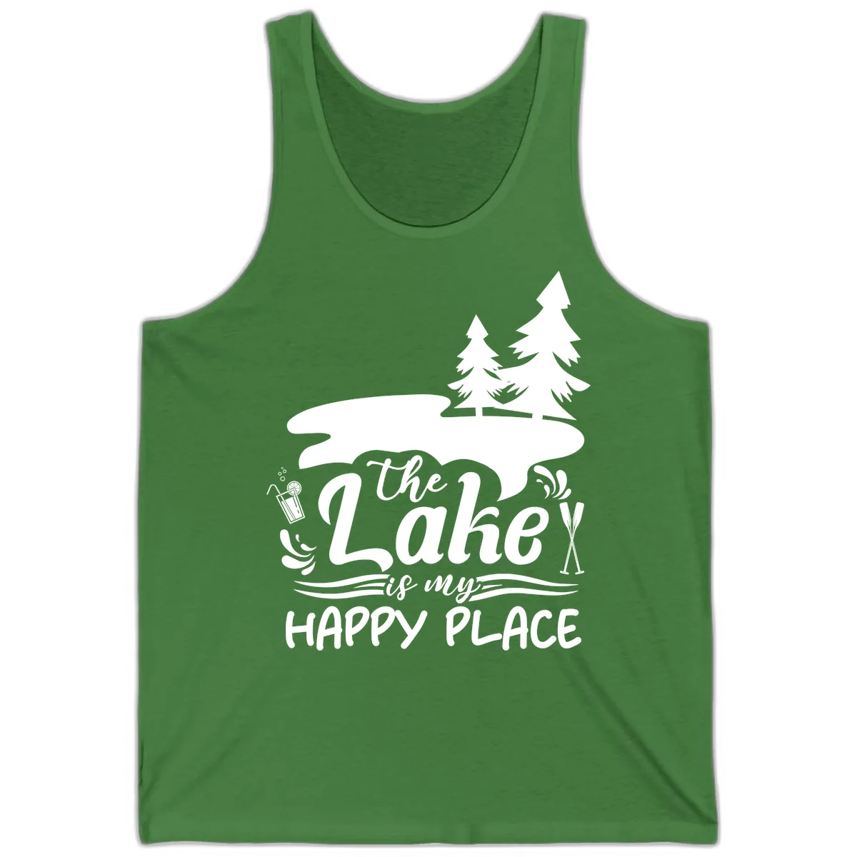 The Lake Is My Happy Place Tank in Leaf