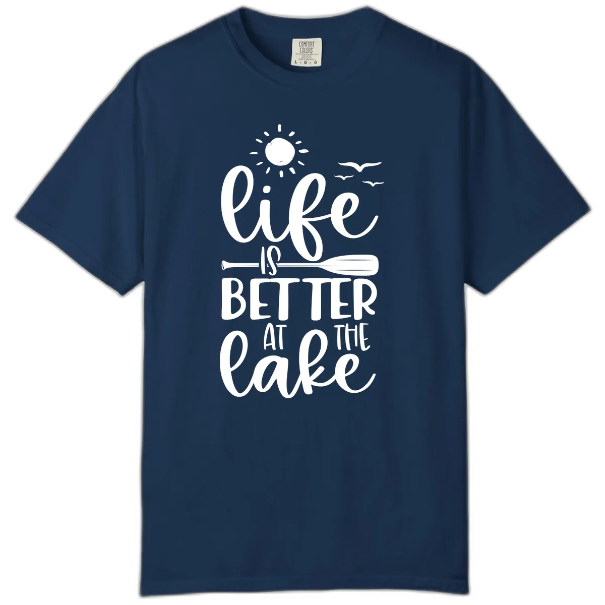 Life Is Better At The Lake Design Comfort Color in Navy