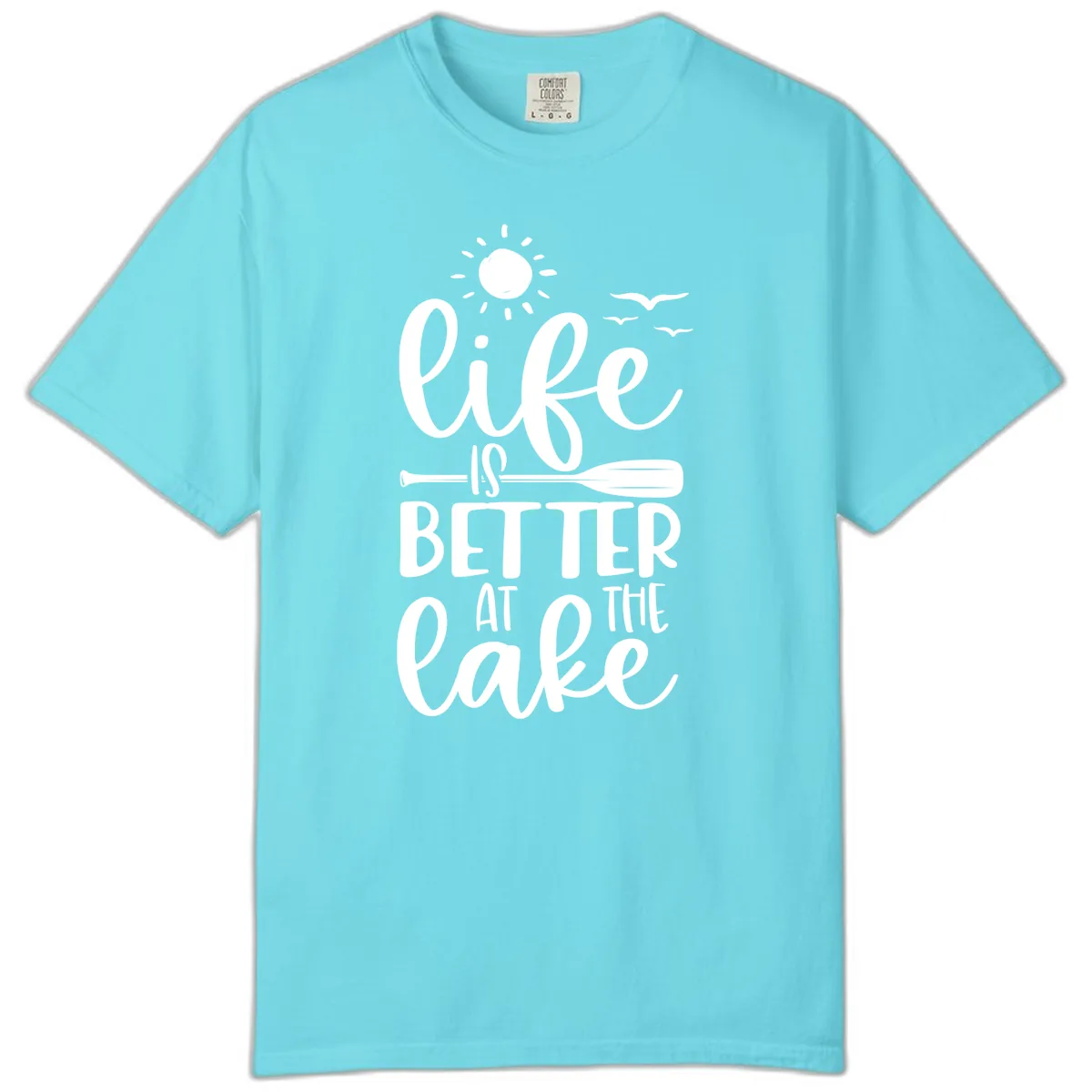 Life Is Better At The Lake Design Comfort Color in Lagoon Blue