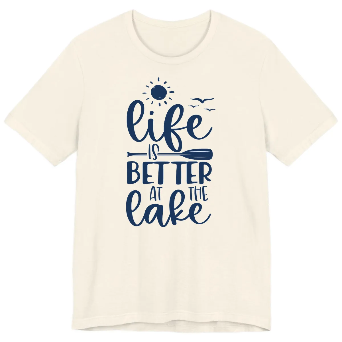 Life Is Better At The Lake Design Premium T-Shirt in Natural