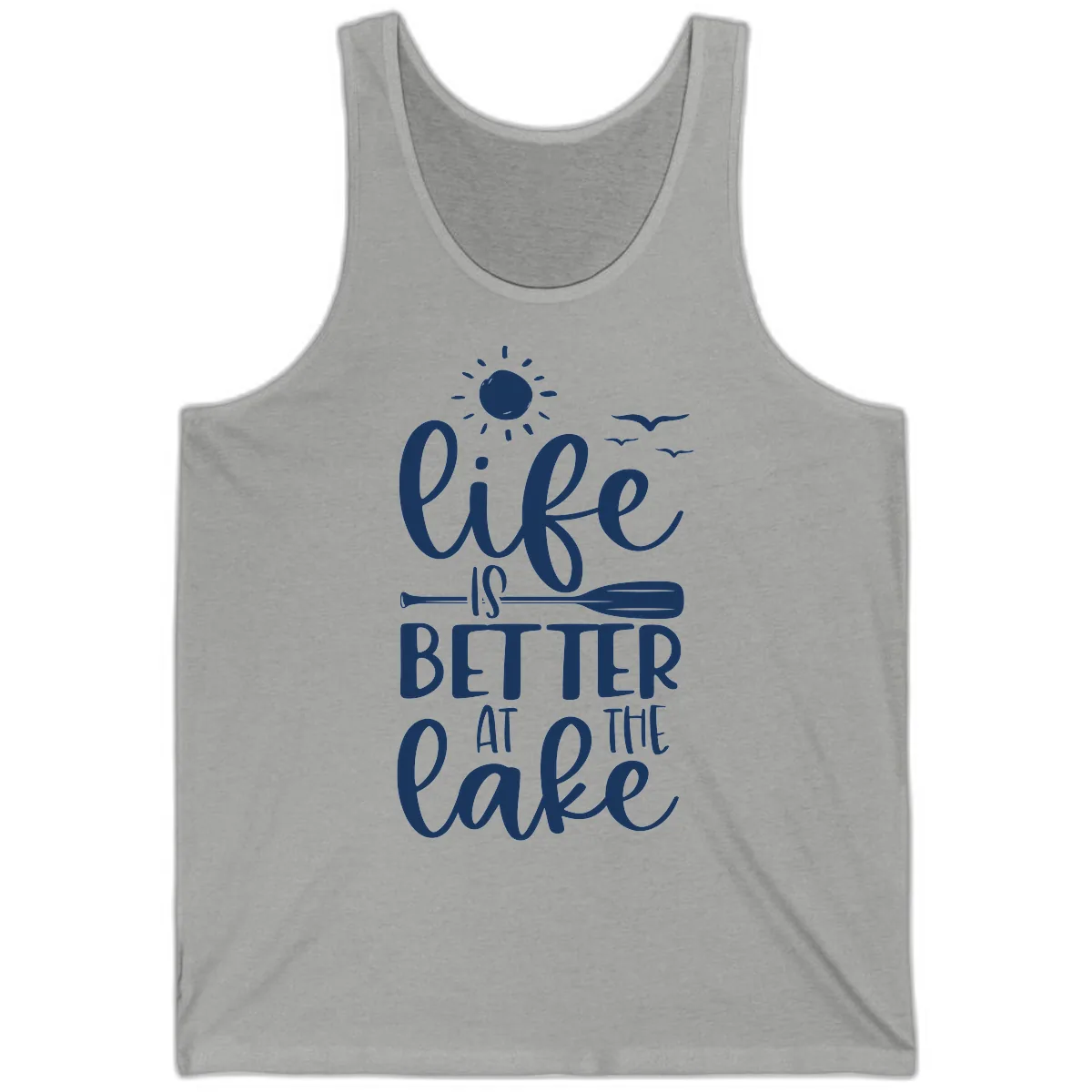 Life Is Better At The Lake Design Tank in Athletic Heather