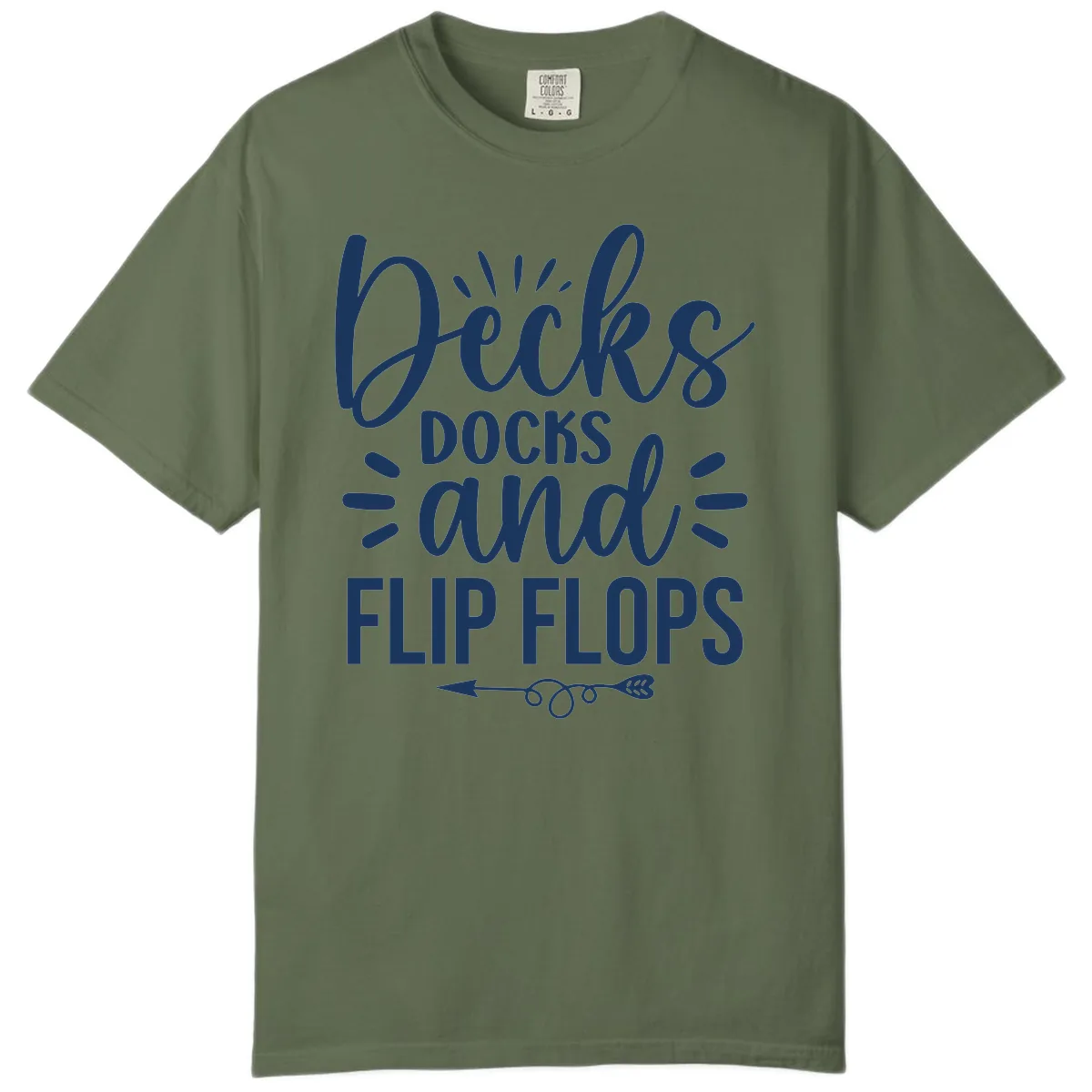 Decks Docks and Flip Flops Design Comfort Color in Sage