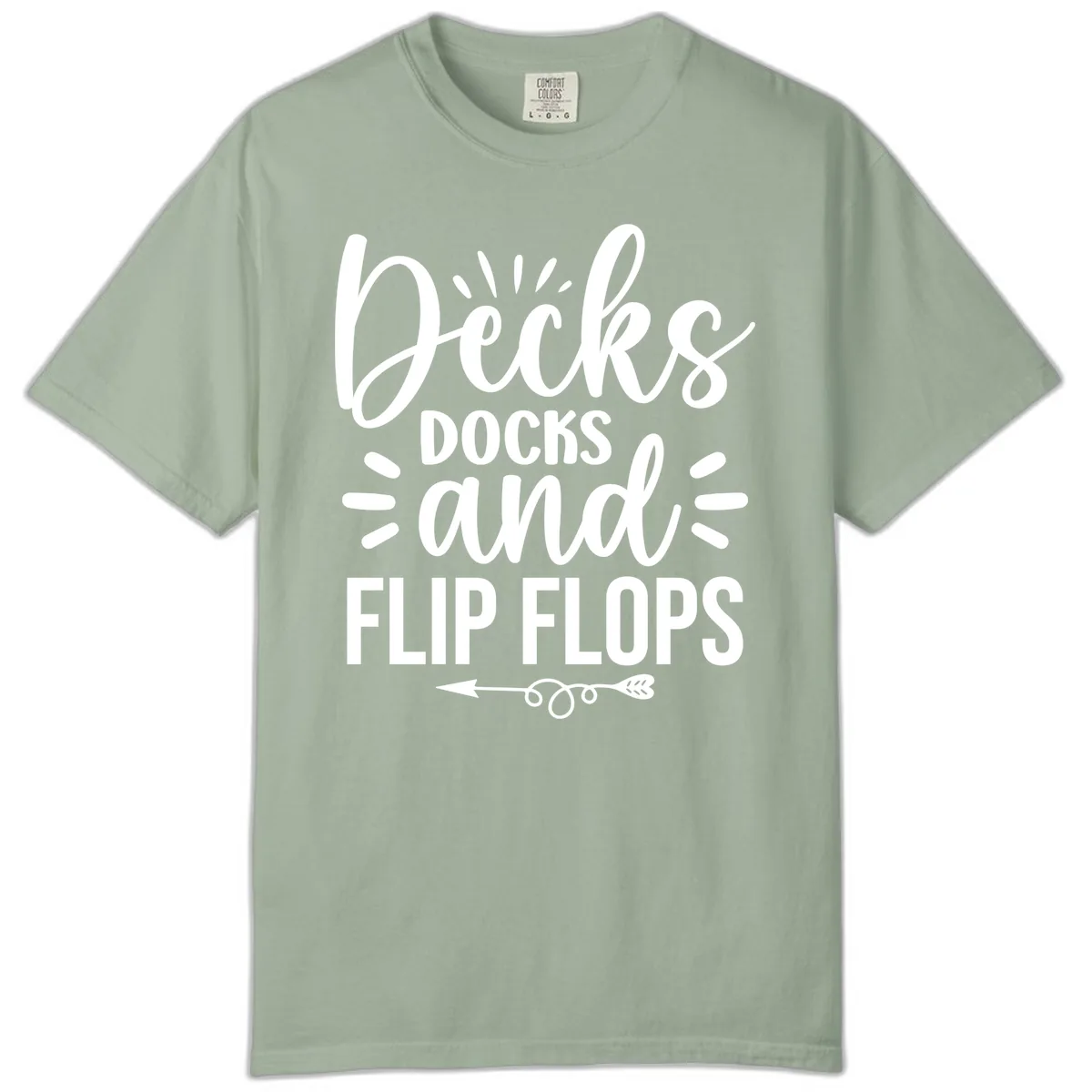 Decks Docks and Flip Flops Design Comfort Color in Bay