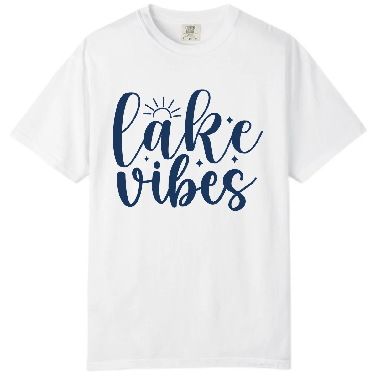 Lake Vibes Script Design Comfort Color in White