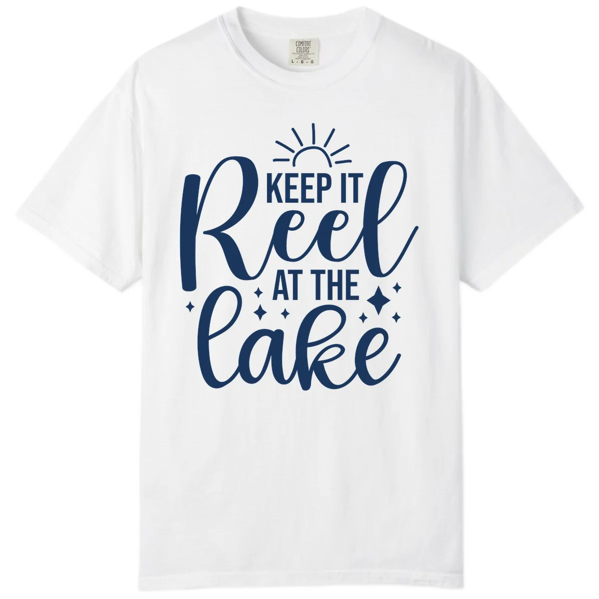 Keep It Reel At The Lake Design Comfort Color in White