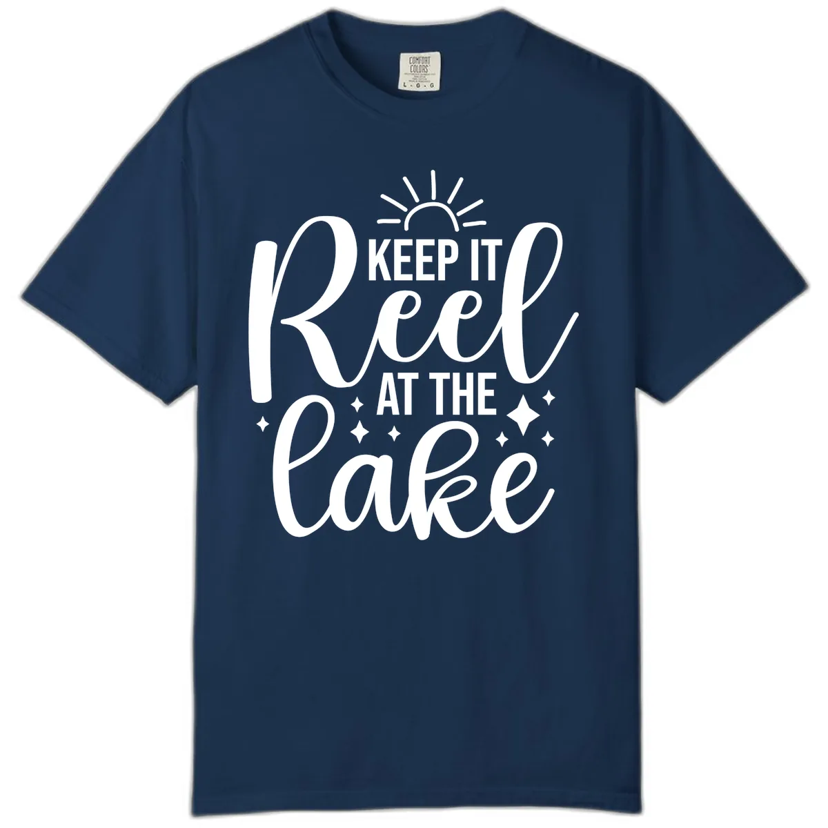 Keep It Reel At The Lake Design Comfort Color in Navy