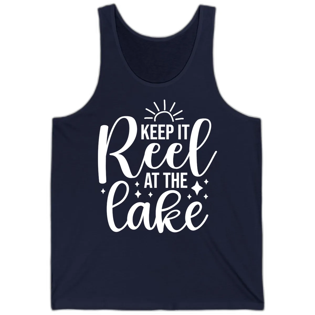 Keep It Reel At The Lake Design Tank in Navy