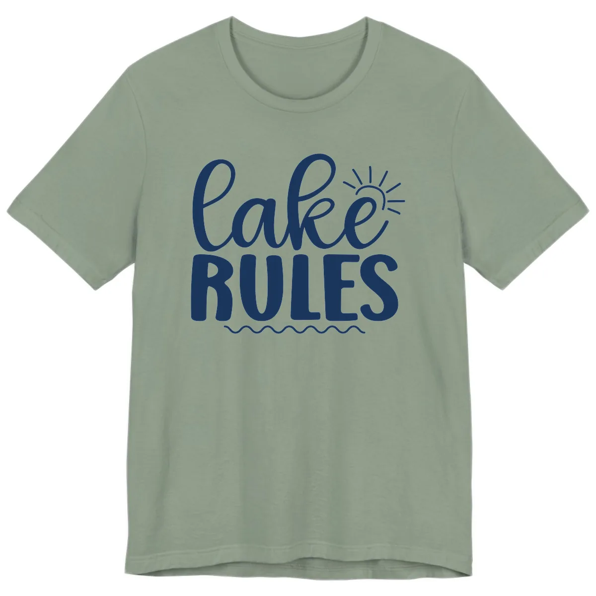 Lake Rules Typography Design Premium T-Shirt in Sage