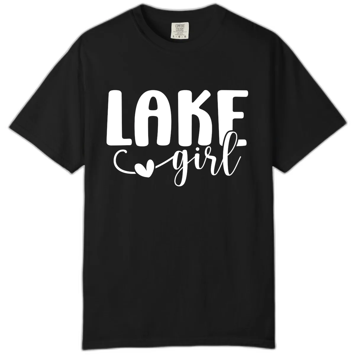 Lake Girl Lifestyle Design Comfort Color in Black