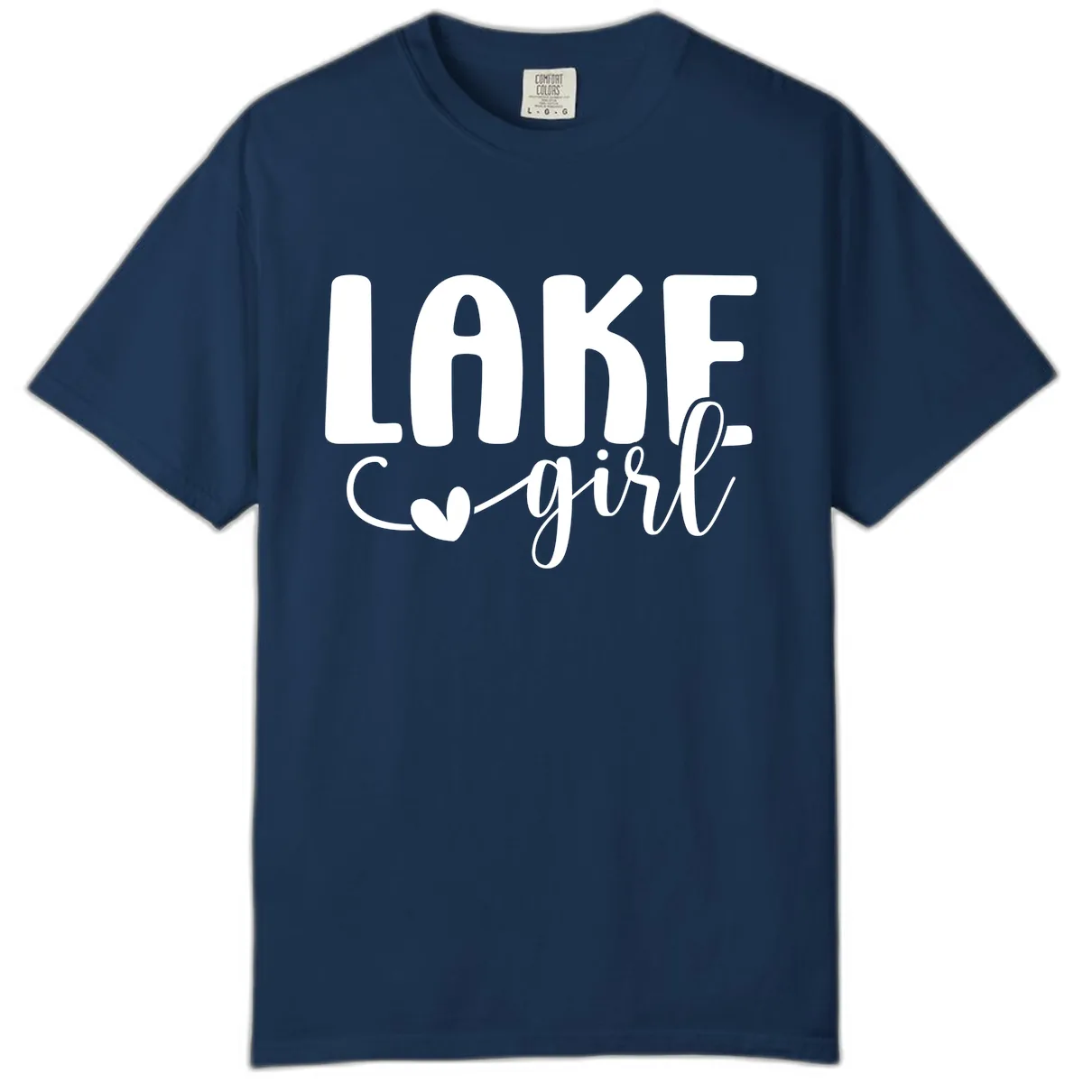 Lake Girl Lifestyle Design Comfort Color in Navy