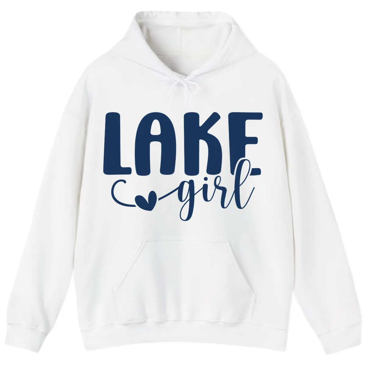 Lake Girl Lifestyle Design Hoodie in White