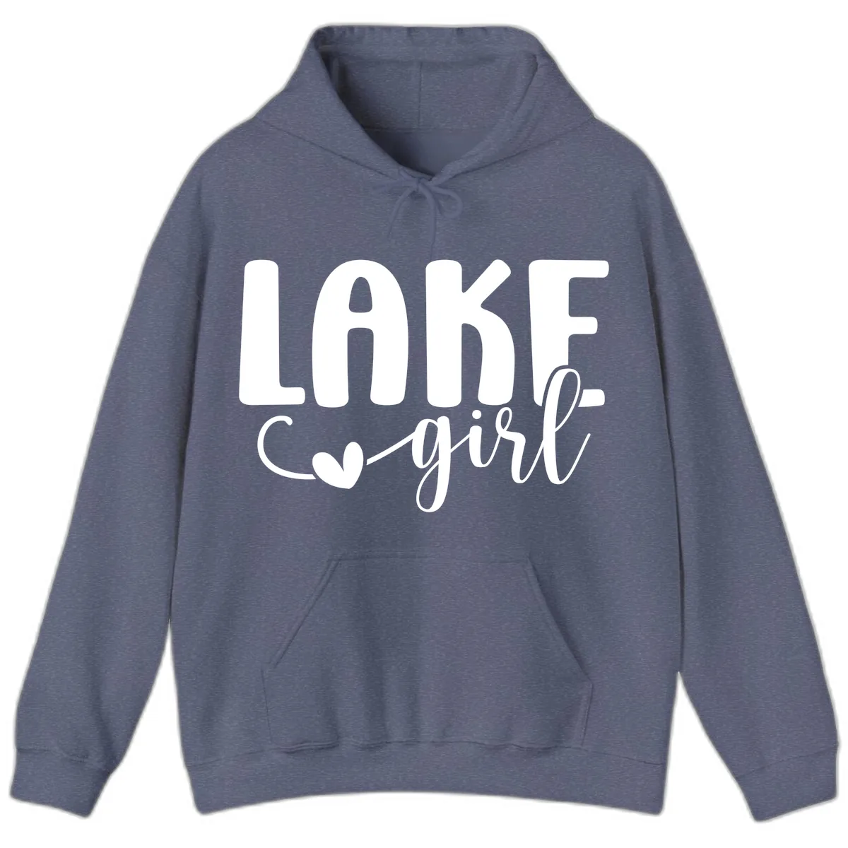 Lake Girl Lifestyle Design Hoodie in Heather Navy