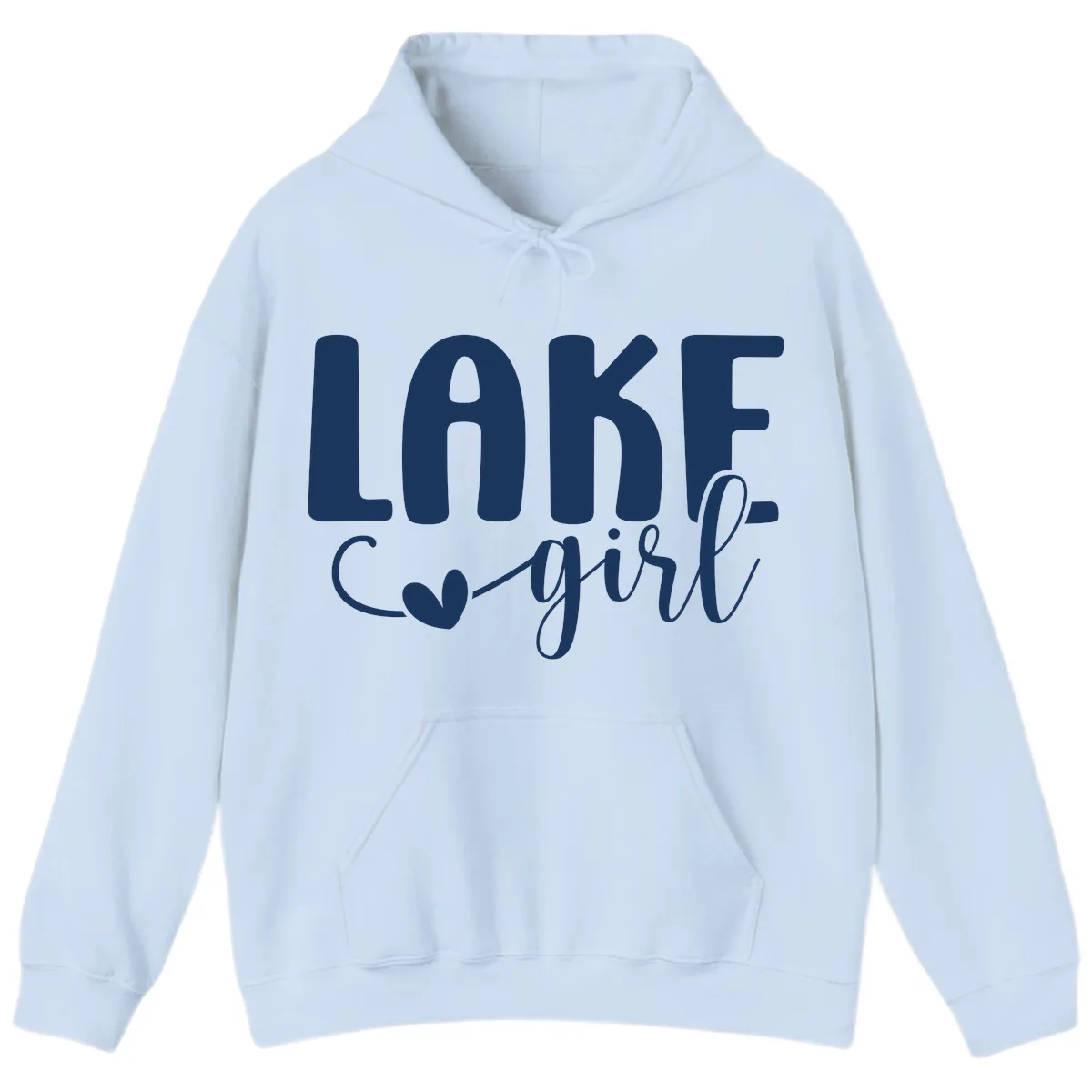 Lake Girl Lifestyle Design Hoodie in Light Blue