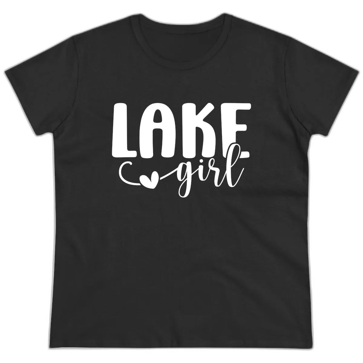Lake Girl Lifestyle Design Ladies Tee in Black