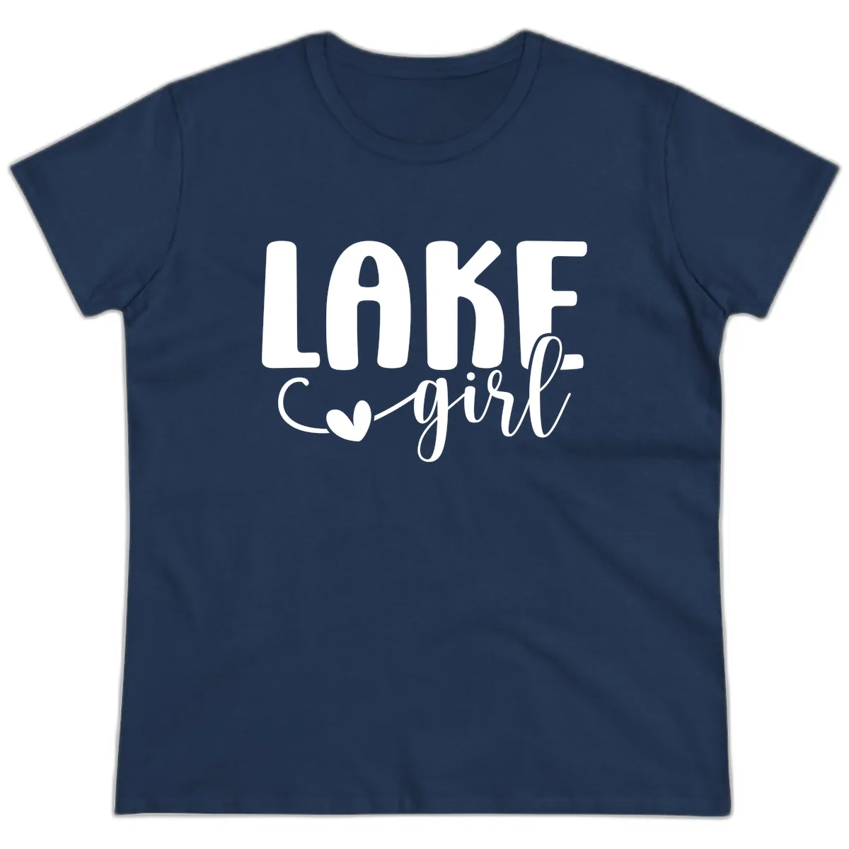 Lake Girl Lifestyle Design Ladies Tee in Navy
