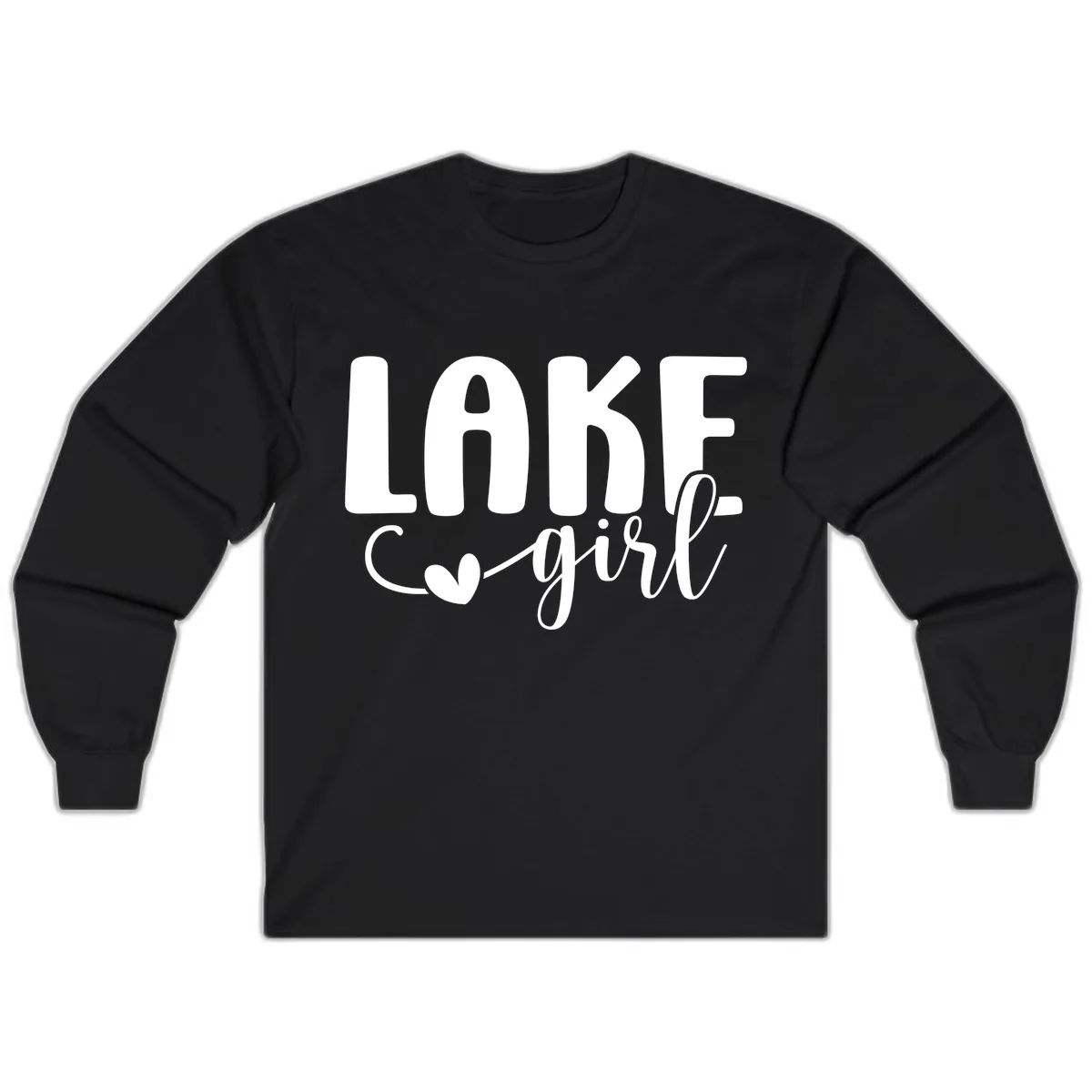 Lake Girl Lifestyle Design Long Sleeve in Black