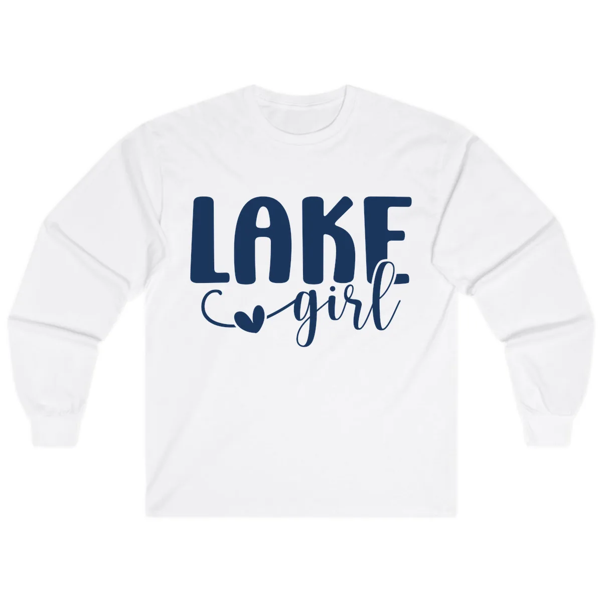 Lake Girl Lifestyle Design Long Sleeve in White
