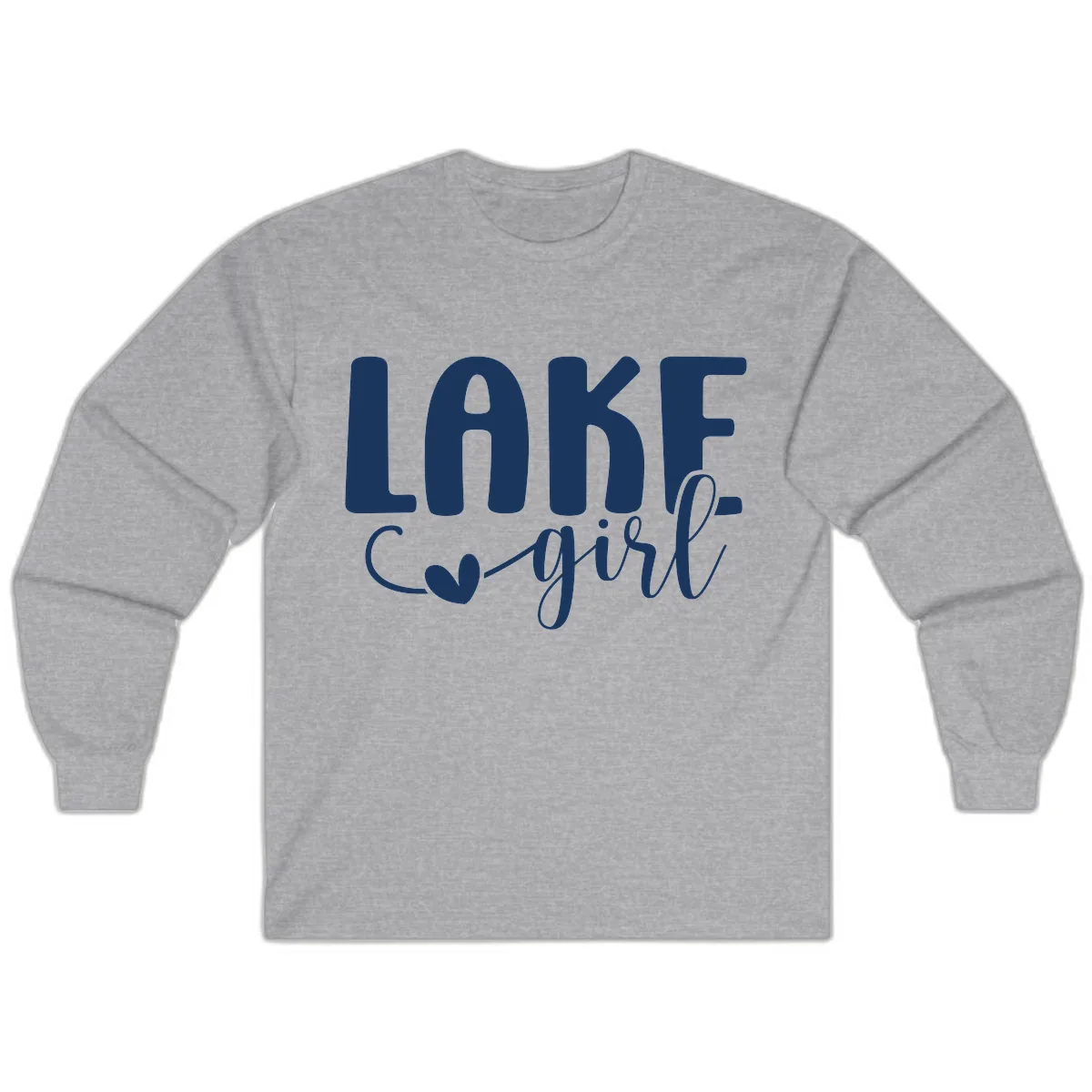 Lake Girl Lifestyle Design Long Sleeve in Sport Grey