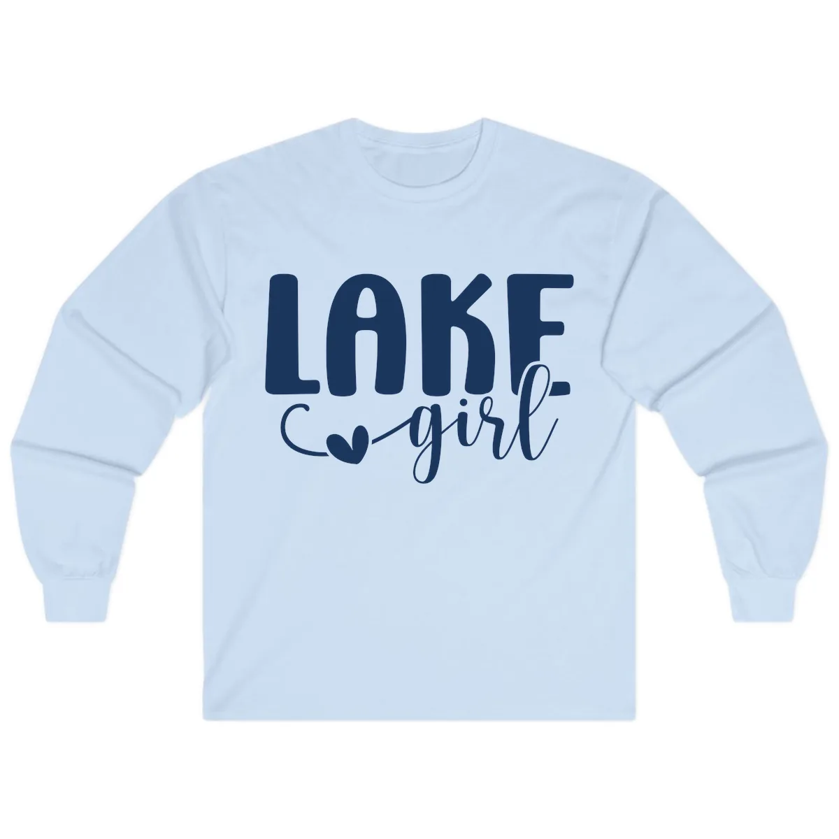 Lake Girl Lifestyle Design Long Sleeve in Light Blue
